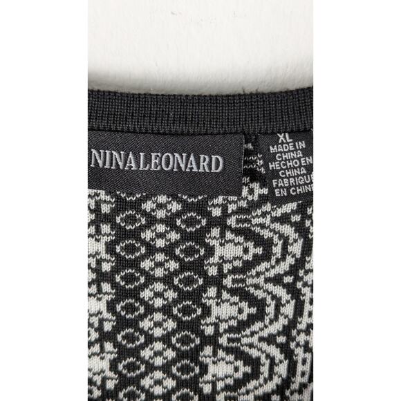 Nina Leonard sweater dress  XL bust 42" CBack 36" Waist 36"3/4 sleeve 19"EUC geo - Picture 7 of 9